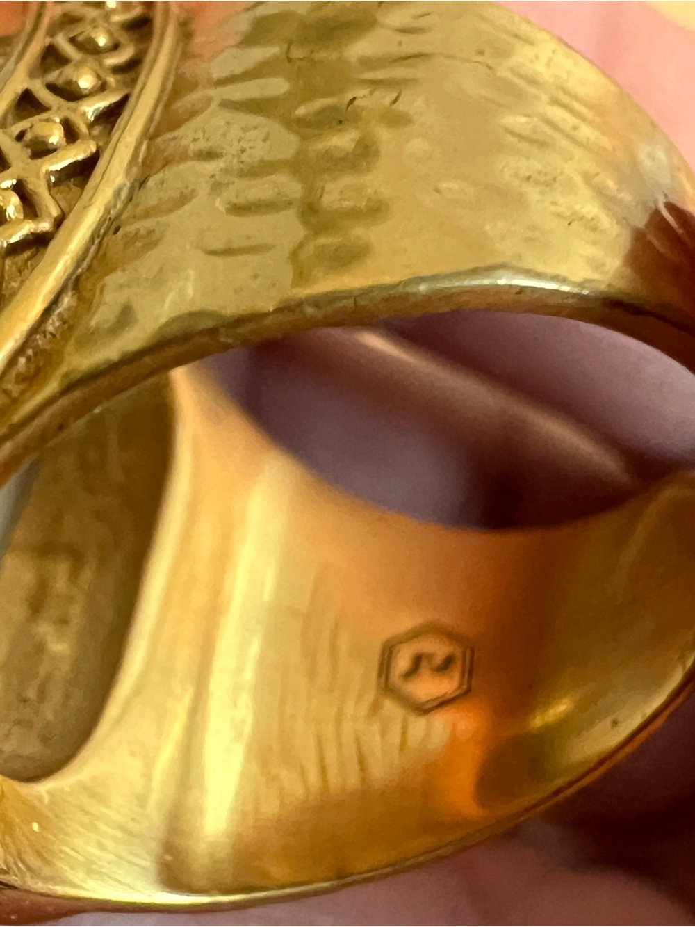 Julie Vos Gold Ring with Blue Stone - Picture 6 of 6